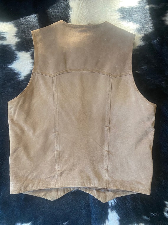 Vintage Cripple Creek Leather Vest, Vintage Weste… - image 9