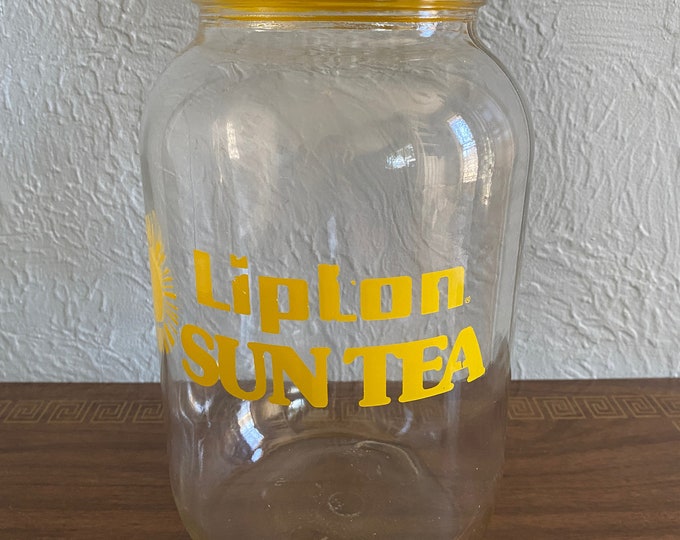 Vintage 19701980's Lipton Sun Tea Jar, Retro Sun Tea Jar With Screw Top Lid Etsy