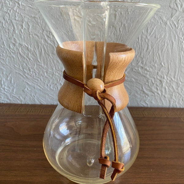 Vintage Chemex, Glass Pour Over Coffee Maker, Mid-Century Pour Over Coffee Maker, Drip Coffee