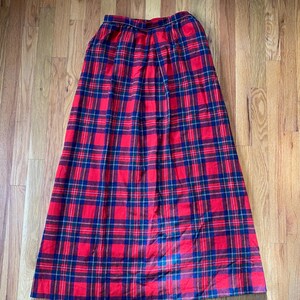 Vintage Pendleton Wool Skirt, Red Plaid Long Pendleton Skirt, Pendleton Wool, Plaid Skirt