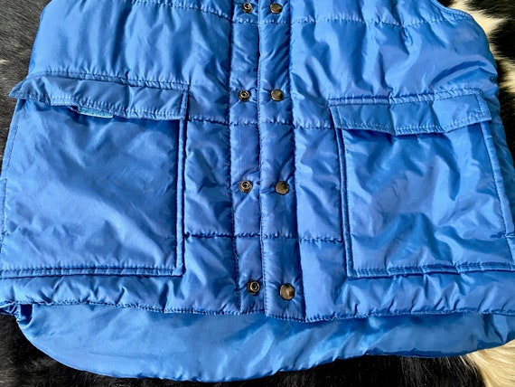 90's Vintage Weather Breaker Puffer Vest, Navy Bl… - image 6