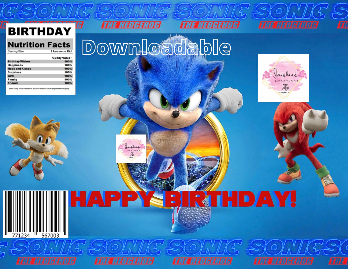 Sonic the Hedgehog Chip Bag - Etsy