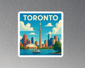Toronto Magnet: Pamiątkowy plakat z podróży w stylu retro