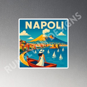 Napoli Fridge Magnet: Mount Vesuvius & Coastal Italy Souvenir