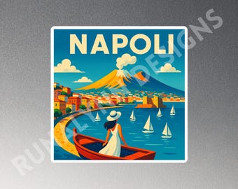Napoli Fridge Magnet: Mount Vesuvius & Coastal Italy Souvenir