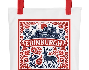 Edinburgh Tote Bag, Scottish Tote Bag, Edinburgh Gift, Edinburgh Bag, Scotland Travel Gift, Scotland Tote Bag, Scottish gift, UK Tote Bag