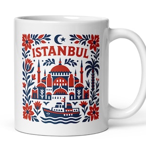 Istanbul Coffee Mug, Istanbul Mug, Istanbul souvenir, Istanbul gift, Turkiye gift mug, Istanbul illustration, Turkiye gift, Turkish mug