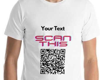 QR Code T-Shirt, Bar code T-shirt, Personalized T-shirt, QR sign tshirt, Customized t-shirt, gifts for him, gifts for her, custom tshirts