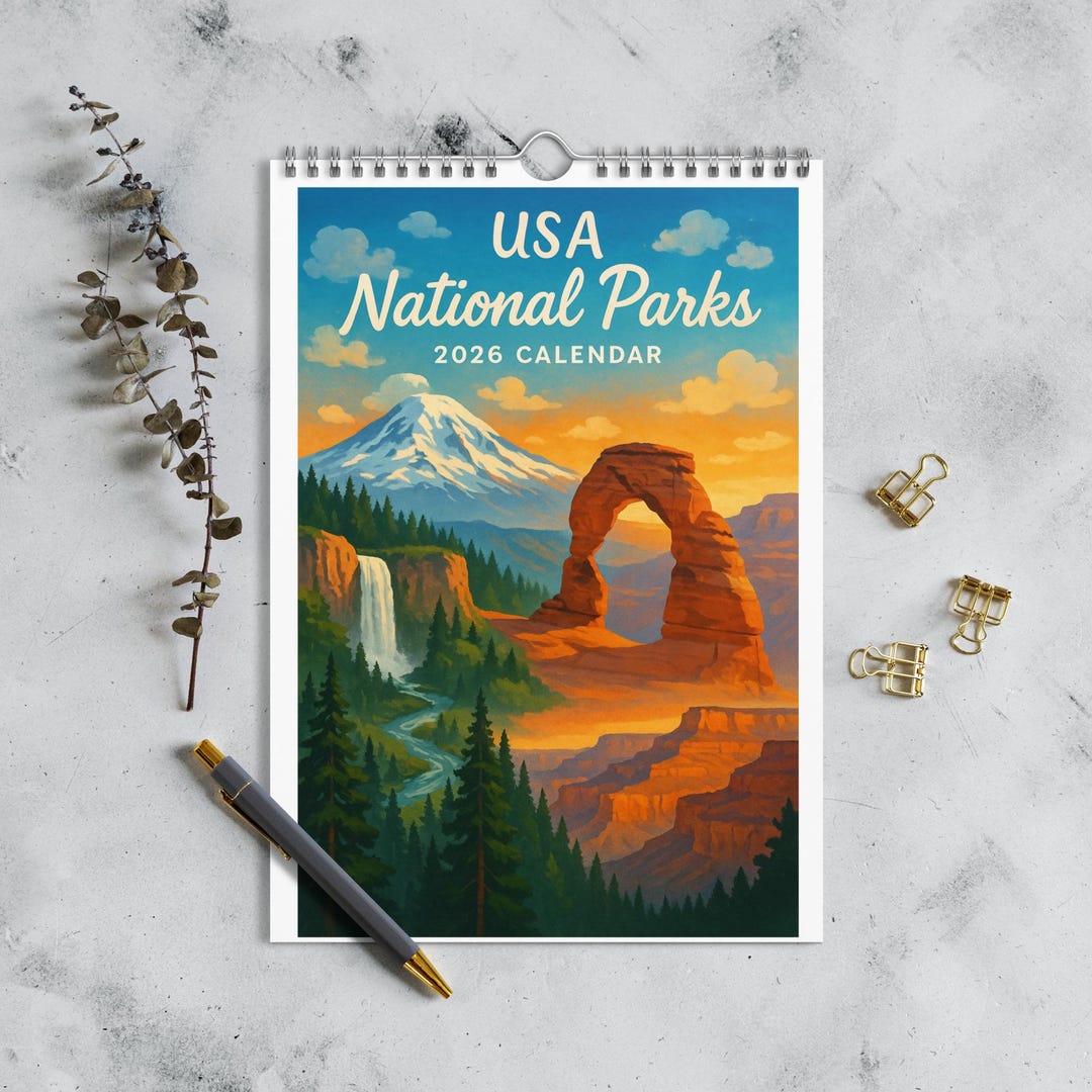 2026 US National Parks Calendar – Vintage Travel Poster Art - Etsy