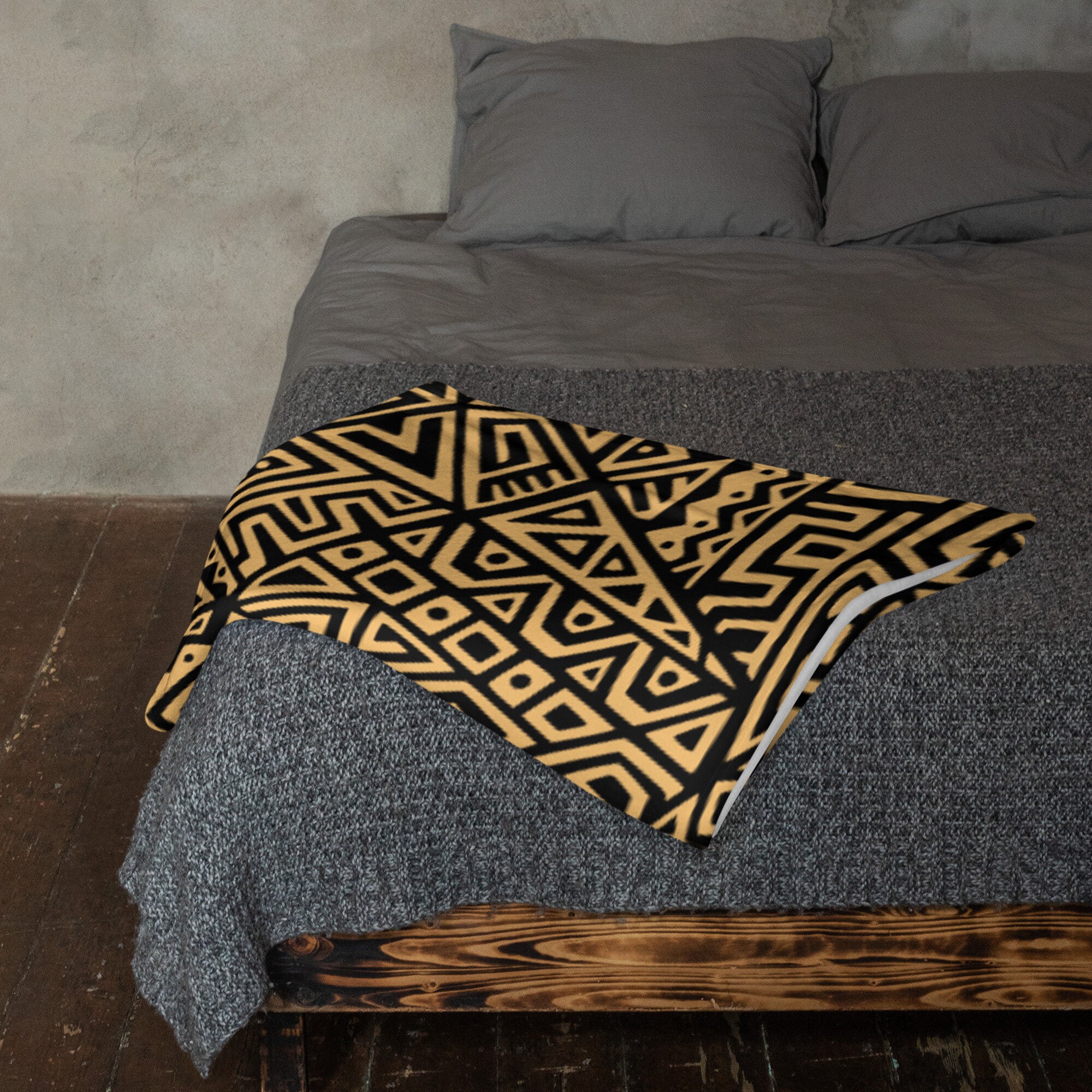 African Print Throw Blanket, African Blanket, Tribal Print, African