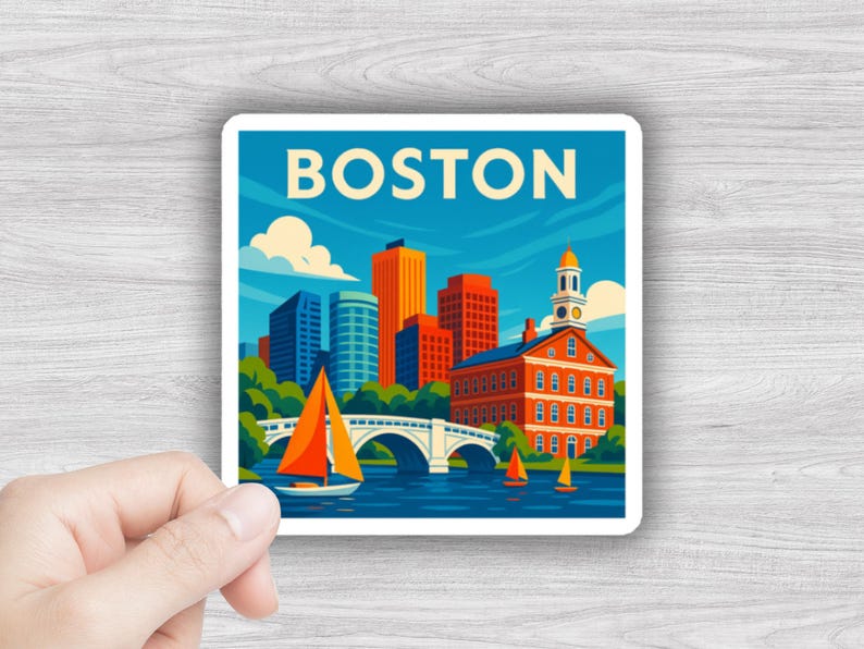 Boston Magnet, Boston Souvenir, Massachusetts Gift - Etsy