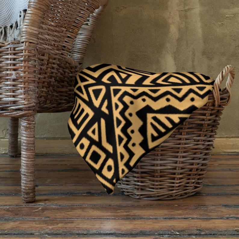 African Print Throw Blanket, African Blanket, Tribal Print, African