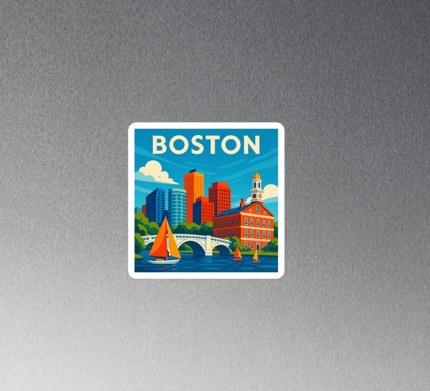 Boston Magnet, Boston Souvenir, Massachusetts Gift - Etsy