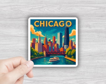 Chicago Fridge Magnet, The Windy City Souvenir, Chicago Gift