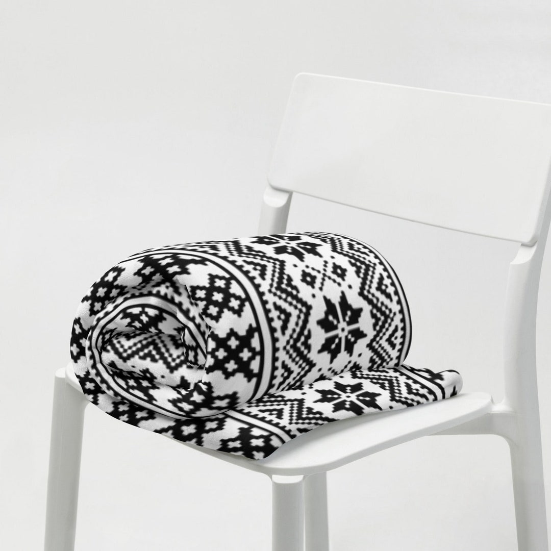 Norwegian Throw Blanket, Scandinavian Throw Blanket, Nordic Print ... - Scandinavian Outdoor Throw Blankets
