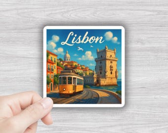 Lisbon Magnet, Portugal Travel Souvenir, Lisbon Gift