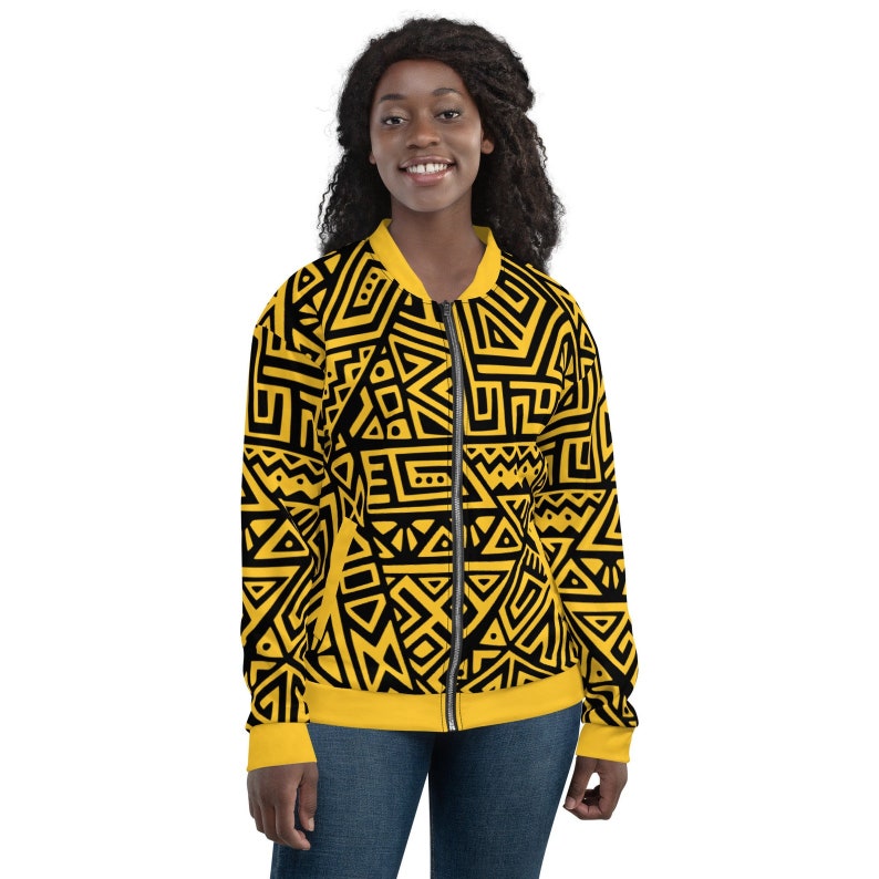 Ethel African print Bomber Jacket - Burgundy main image 0