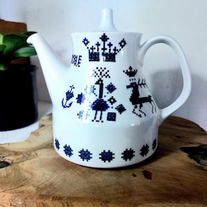 Vintage norsk tekanna från serien "Menu" av Figgjo Flint.