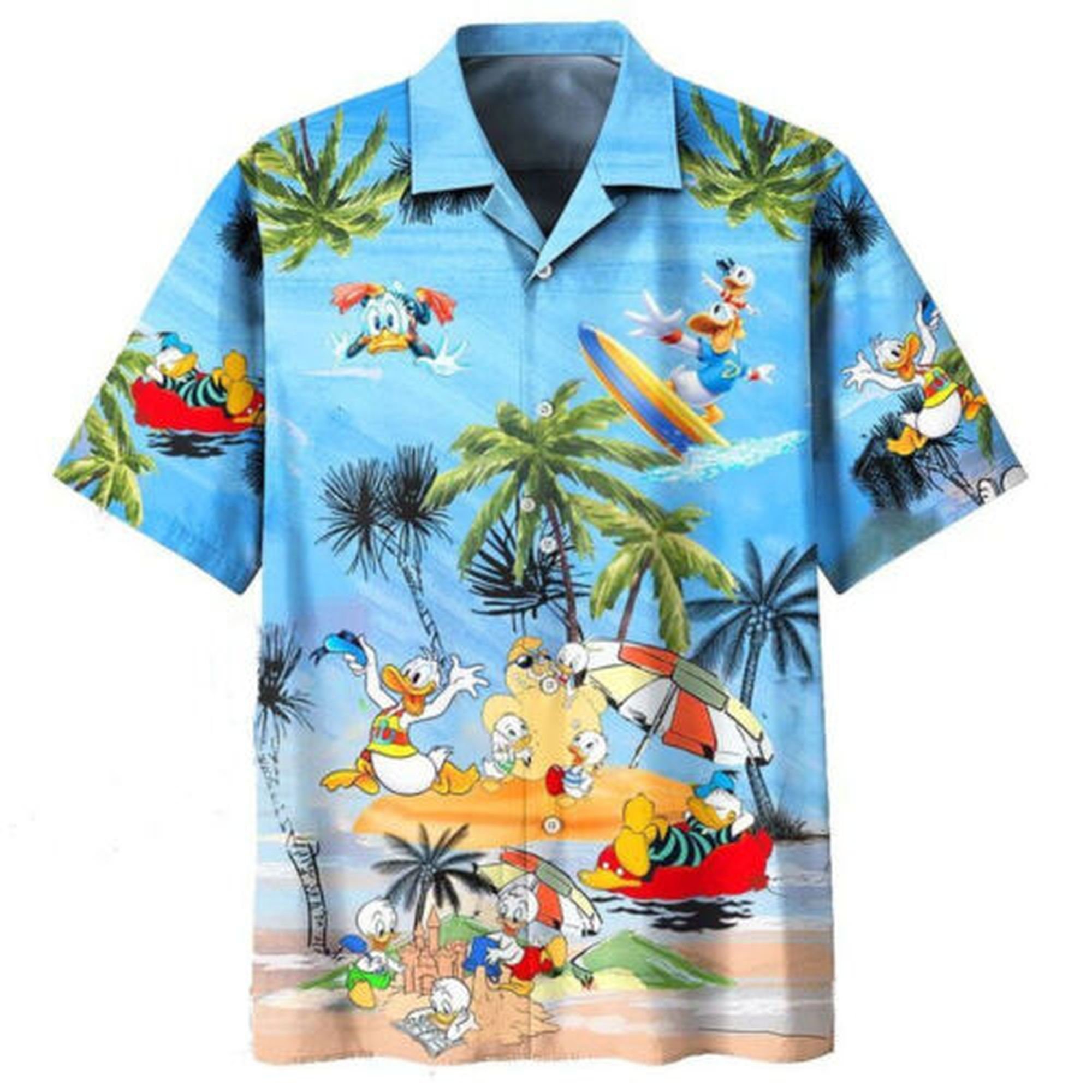 Disney Donal Ente Building Castles Hawaiian Shirt Disney Donal Ente Building Castles Hawaiian Shirt