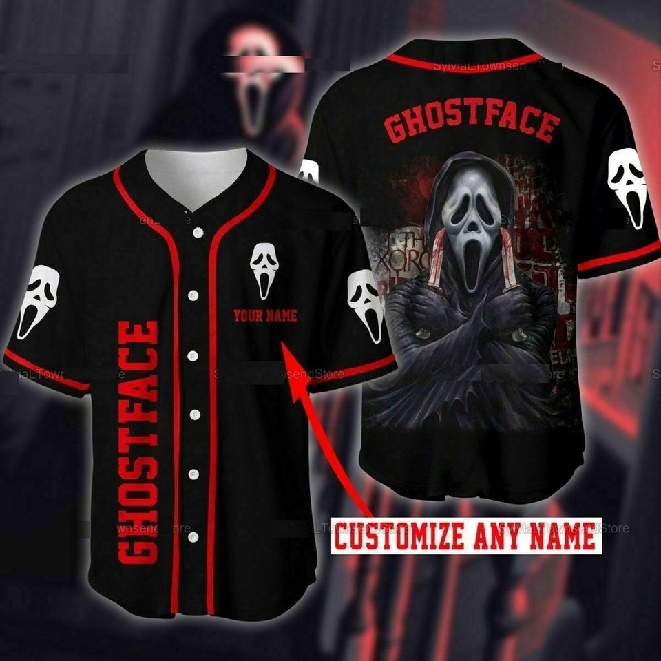 Discover Personalized Nightmare On Elm Street The Ghostface Baseball Jersey Shirt
