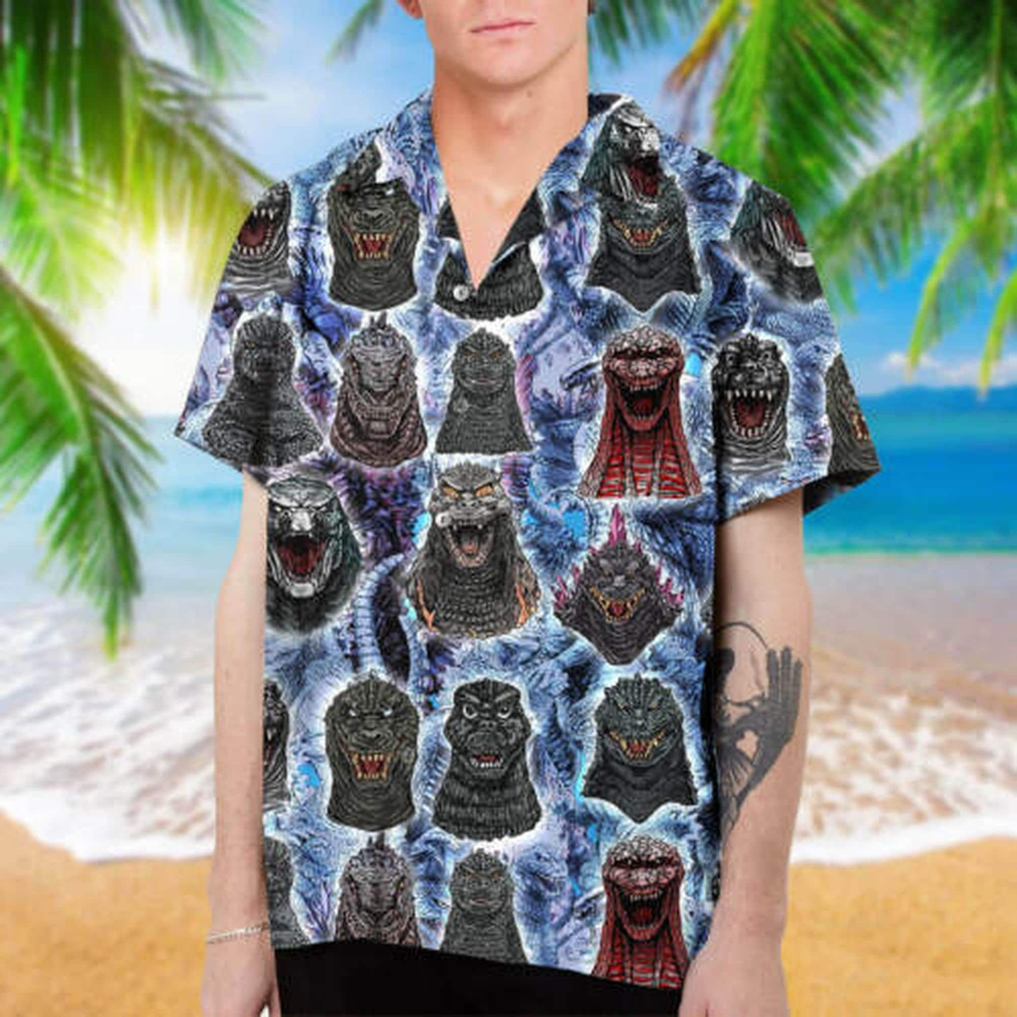 Discover Godzilla N€W Collection Art Hawaiians Shirt