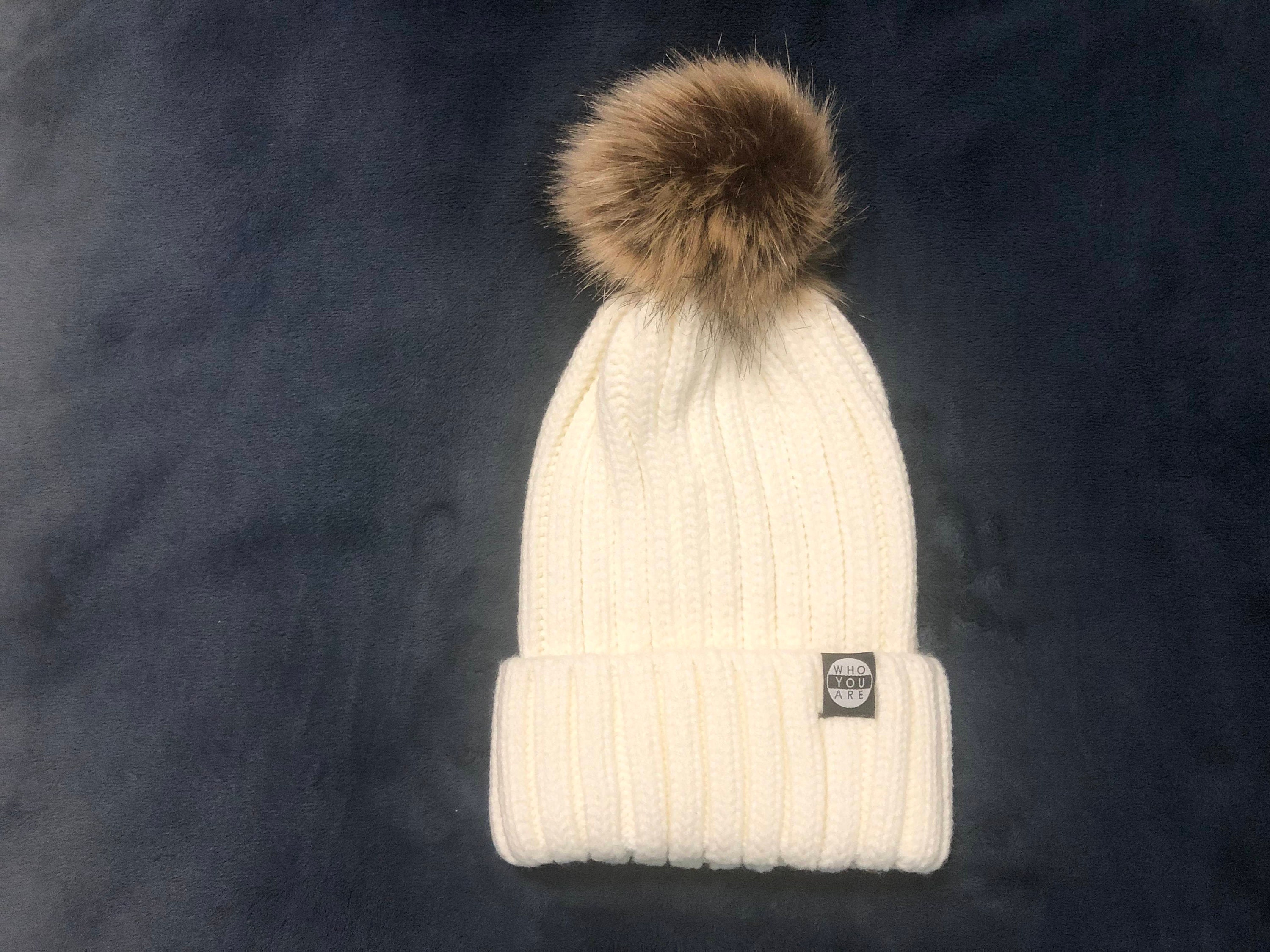 Bobble Knit Fur Pom C.C Beanie HAT3836 –