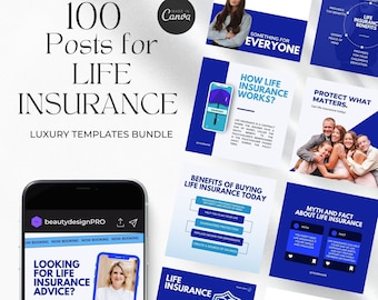 Insurance Agent Marketing Templates, Life Insurance Instagram Templates, Insurance Broker Editable Template,Insurance Agency Post