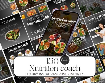 Nutrition coach instagram templates, Health coach instagram, Wellness coach social media, Dietician, Nutritionist canva post