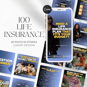 Insurance Agent Marketing Templates, Life Insurance Instagram Templates, Insurance Broker canva Template, Insurance Agency Insta Post