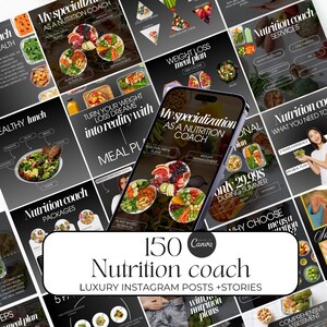Nutrition coach instagram templates, Health coach instagram, Wellness coach social media, Dietician, Nutritionist canva post