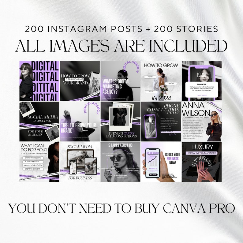 digital marketing agencyinstagram canva template