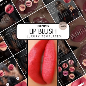 Modelli Lip Blush Instagram I Lip Blush Social Media Trucco permanente labbra I PMU Templates I Lip Tattoo I PMU Lip Blush bianco e nero