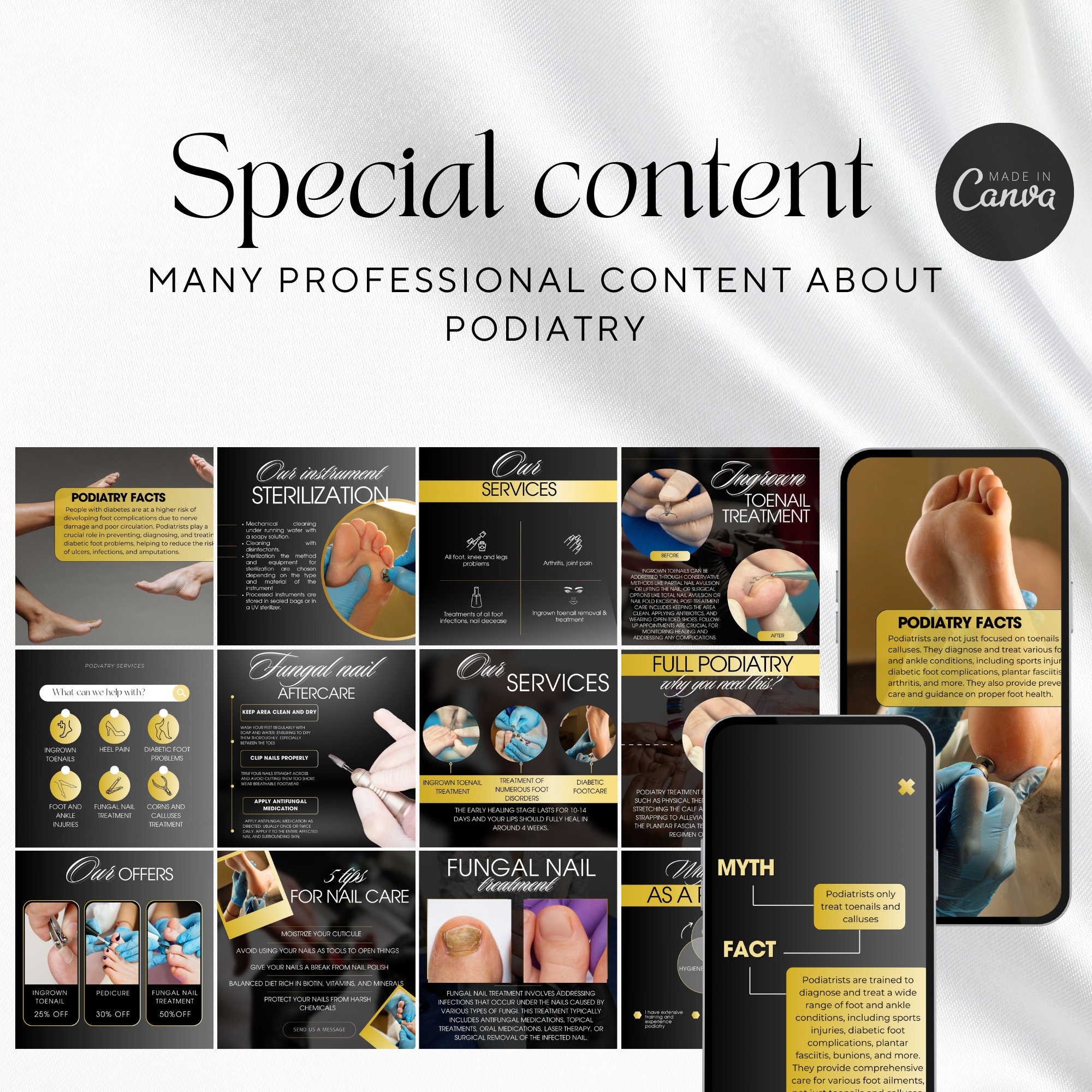 Podiatry Instagram Post Template, Podiatrist Canva Template, Foot