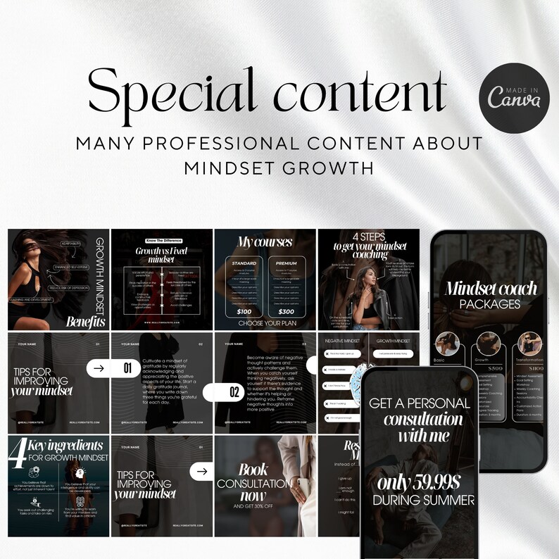 mindset coach instagram templates