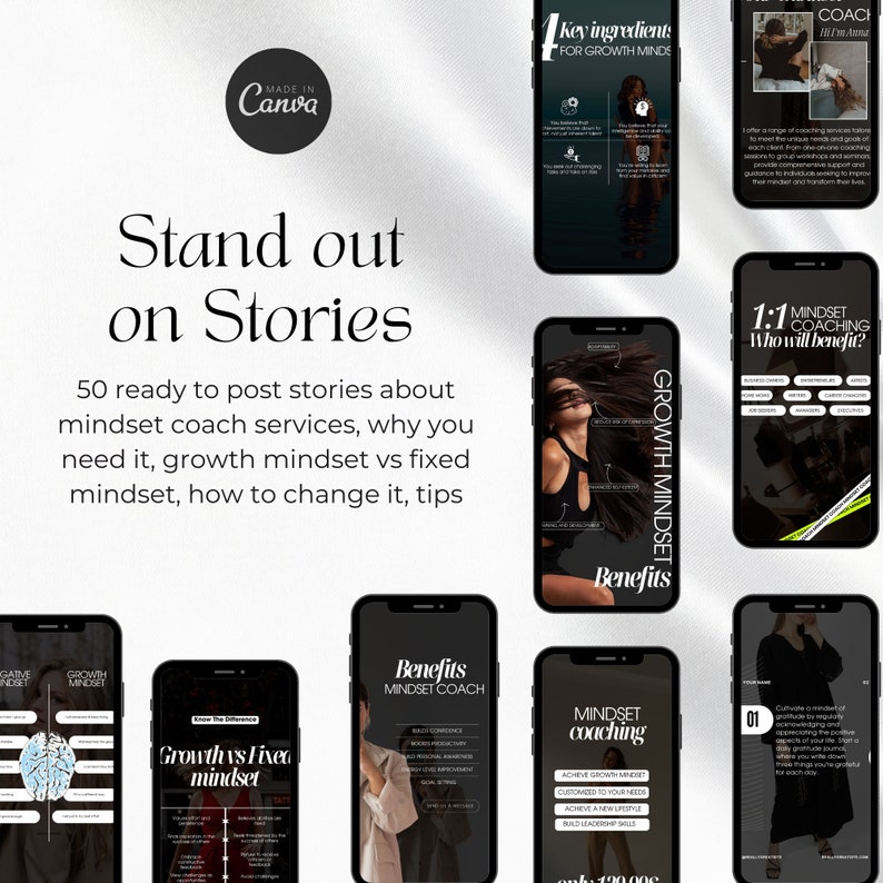 mindset coach instagram Canva Template