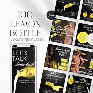 Szablon instagramu Lemon Bottle, media społecznościowe Lemon Bottle, Lemonbottle, rozpuszczające tłuszcz szablony instagramu Lemon Bottle, post na Instagramie Lemon