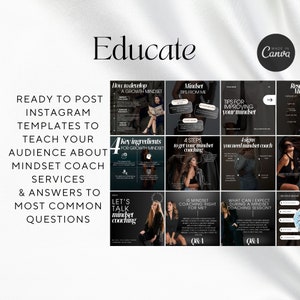 life coach instagram Templates, business coach, mindset coach