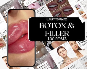 Botox & Filler Social Media Posts, Hautpflege Vorlagen, Krankenschwester Injektor Marketing, Instagram Vorlagen, Luxus Med Spa Vorlagen