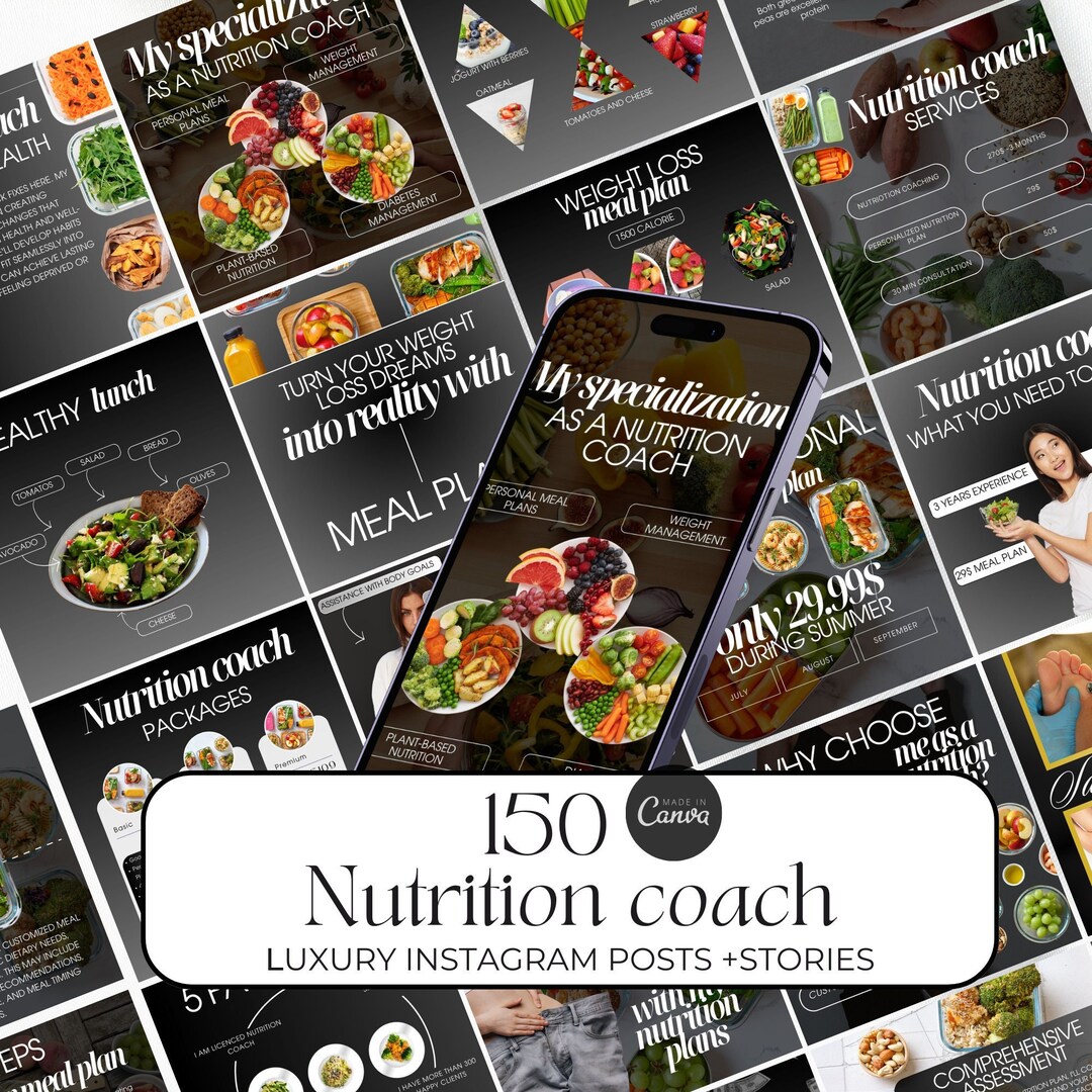 Nutrition Coach Instagram Templates, Health Coach Instagram, Wellness ...