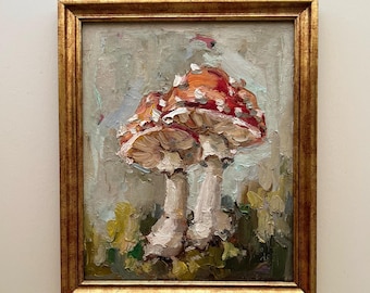Fly Agaric Original Oil Painting — DIYASANAT Still Life & Nature Collection