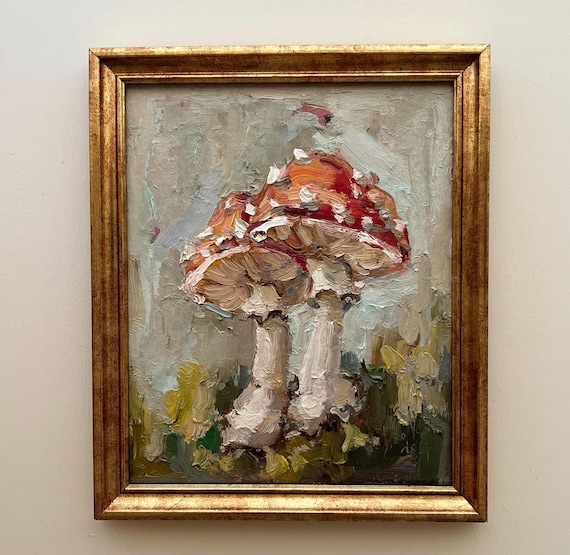 Fly Agaric Original Oil Painting — DIYASANAT Still Life & Nature Collection
