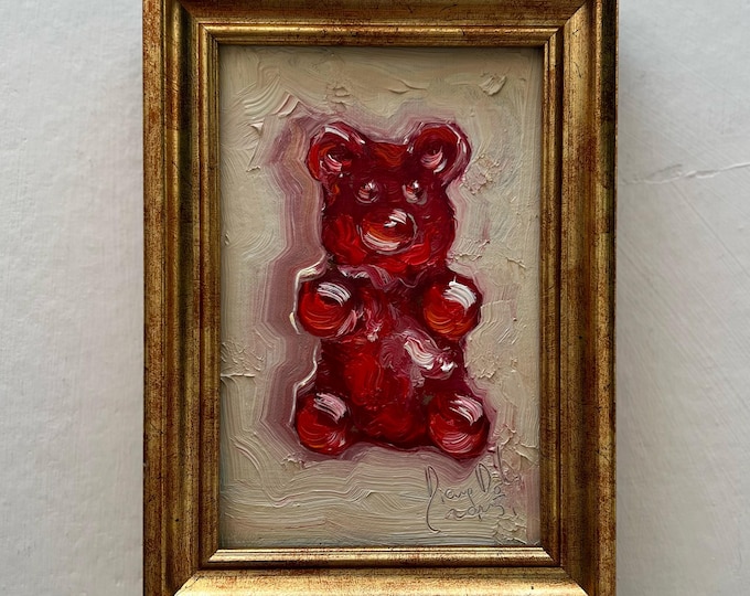 Red Gummy Bear Oil Painting — DIYASANAT Pop Collection