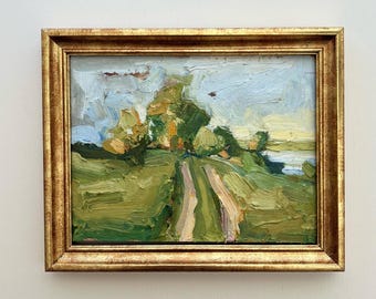 Country Road Landscape Original Oil Painting — DIYASANAT Landscape Collection