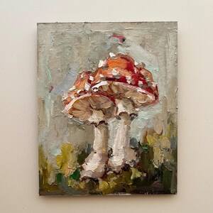 Fly Agaric Original Oil Painting — DIYASANAT Still Life & Nature Collection image 4