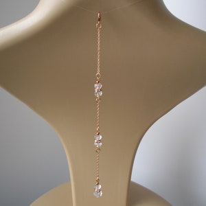 Gorgeous crystal and diamante clip-on backdrop attachment for a necklace
Handmade to order using 6 and 8mm rondelle crystals with 6mm crystal diamante on fine silver or gold plated curb or rose gold plated cable chain