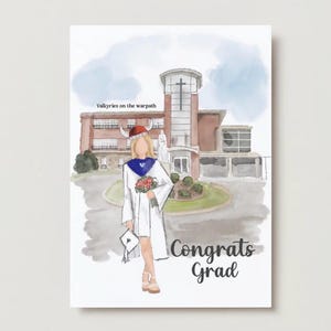 Personalisierbare Einladungen für grad Party oder Ereignis, Andenken, personalisierte Aquarell Abschlusskarte, Name & Jahr - einzigartiger DIGITAL PRINT