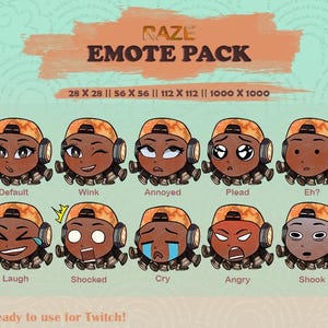 10er Pack von 10 Valorant Zarxe Twitch Emote Massen - Massenstreaming-Assets, Massenmonster