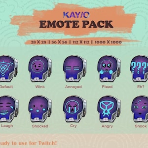 Valorant KAY/O Twitch Emote Pack of 10 -  KAY/O Streaming Assets, KAY/O Discord Emote, Kay/o Icons
