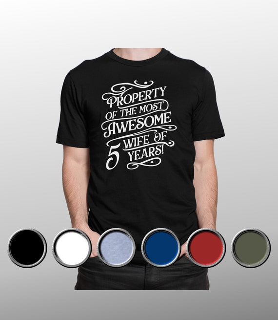 5th Wedding Anniversary T-Shirt 5 Years Of Marriage Gift 5th Wedding Anniversary T-Shirt 5 Years Of Marriage Gift