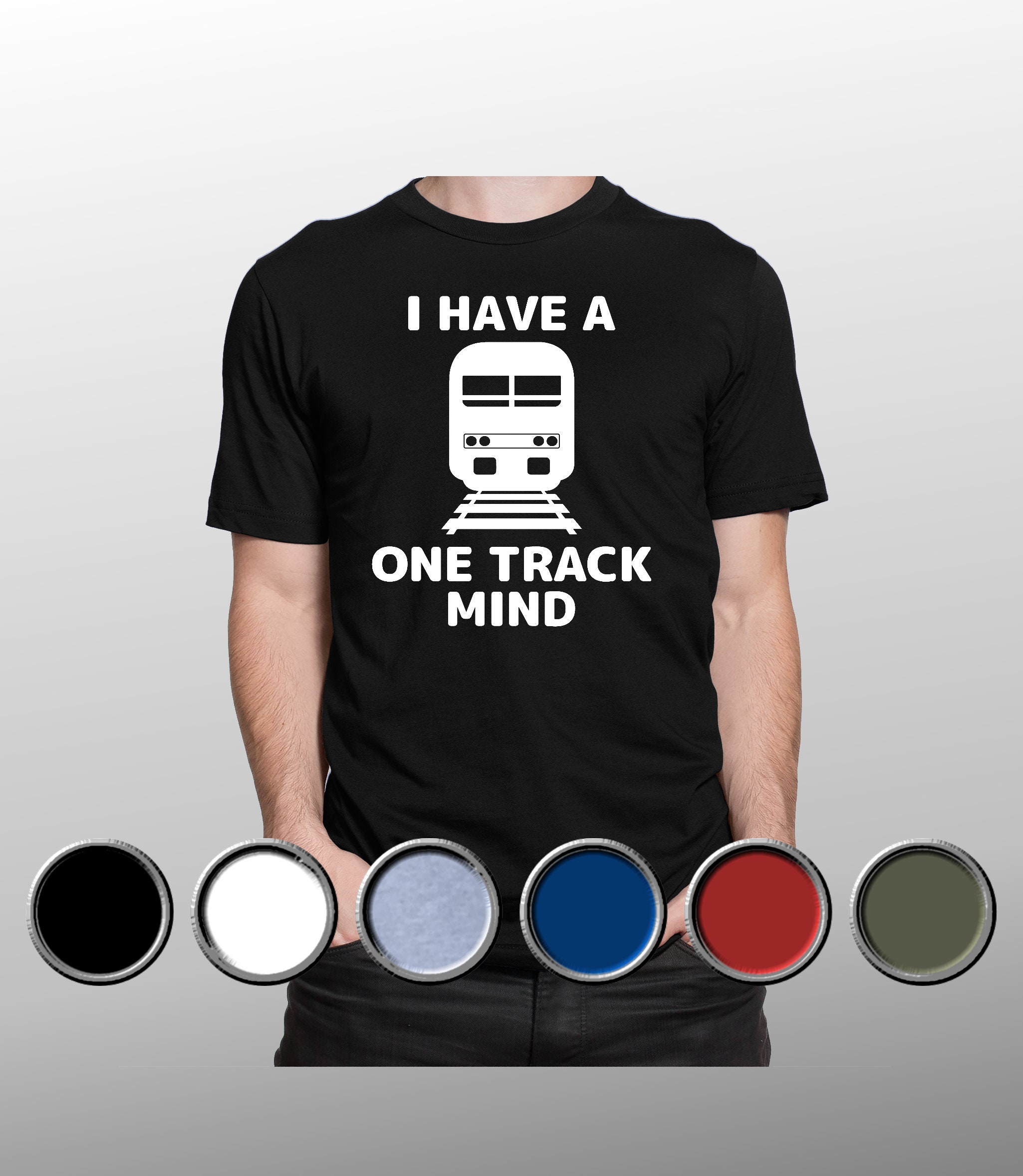Zug-T-Shirt - Lustig, ich habe einen einen Track-Geist Tshirt - Eisenbahn-Enthusiasten - Zugliebhaber-T-Stück